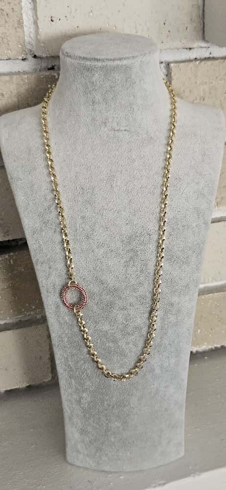 Pirinç Üzeri Altın Kaplama Halkalı Kolye – Özel Tasarım, Kuyum İşçiliği