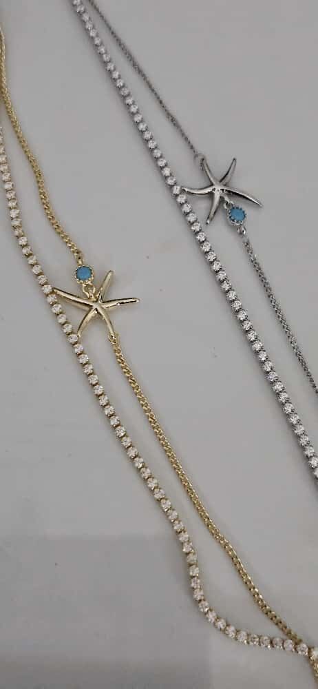 Minimal Yıldız Figürlü İkili VIP Bileklik – Pirinç Üzeri Altın Kaplama