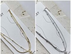 Çelik Halhal Üç Sıra Zarif Tasarım