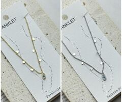 Zirkon Taşlı Minimal Çelik Halhal – Altın ve Gümüş Renk Seçenekleri