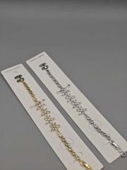 Çelik Çiçek Desenli Bileklik – Altın ve Gümüş Renk Seçenekleri