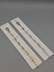 Çelik Bileklik – Kalp Figürlü Altın ve Gümüş Renk