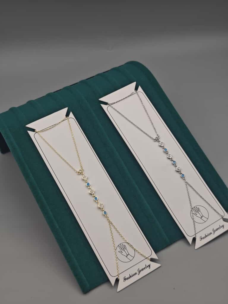 Çelik Şahmeran – Geometrik Mavi Taşlı Altın ve Gümüş Renk