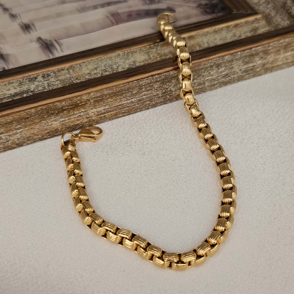 Çelik Bileklik – Kalın Zincir Tasarım, Paslanmaz, Dayanıklı ve Şık Unisex Bileklik