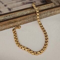 Çelik Bileklik – Kalın Zincir Tasarım, Paslanmaz, Dayanıklı ve Şık Unisex Bileklik