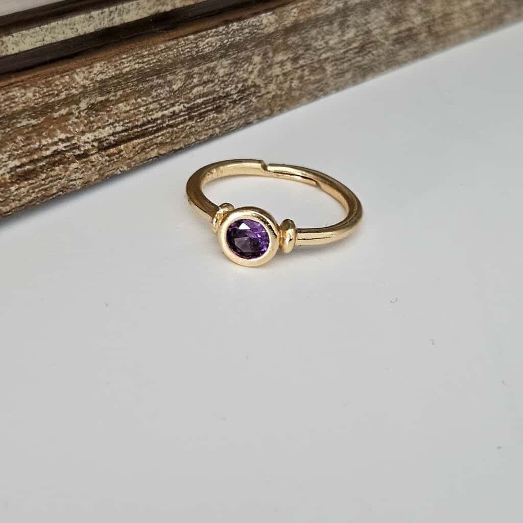 Özel Tasarım Altın Kaplama Zirkon Taşlı Yüzük