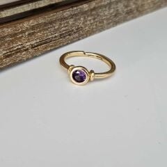 Özel Tasarım Altın Kaplama Zirkon Taşlı Yüzük