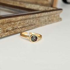 Özel Tasarım Altın Kaplama Zirkon Taşlı Yüzük