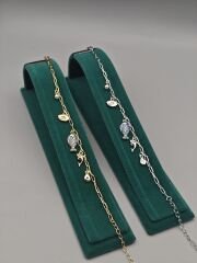 Pirinç Üzeri Altın Kaplama Bileklik – Balık ve Nazar Boncuğu Charm Detaylı