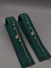 Pirinç Üzeri Altın Kaplama Yıldız Figürlü Işıltılı Bileklik