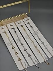 Çelik Bileklik Koleksiyonu – Altın ve Gümüş Renk Modern Tasarımlar, Yıldız ve Şık Modeller, Kadın Takı Hediyelik